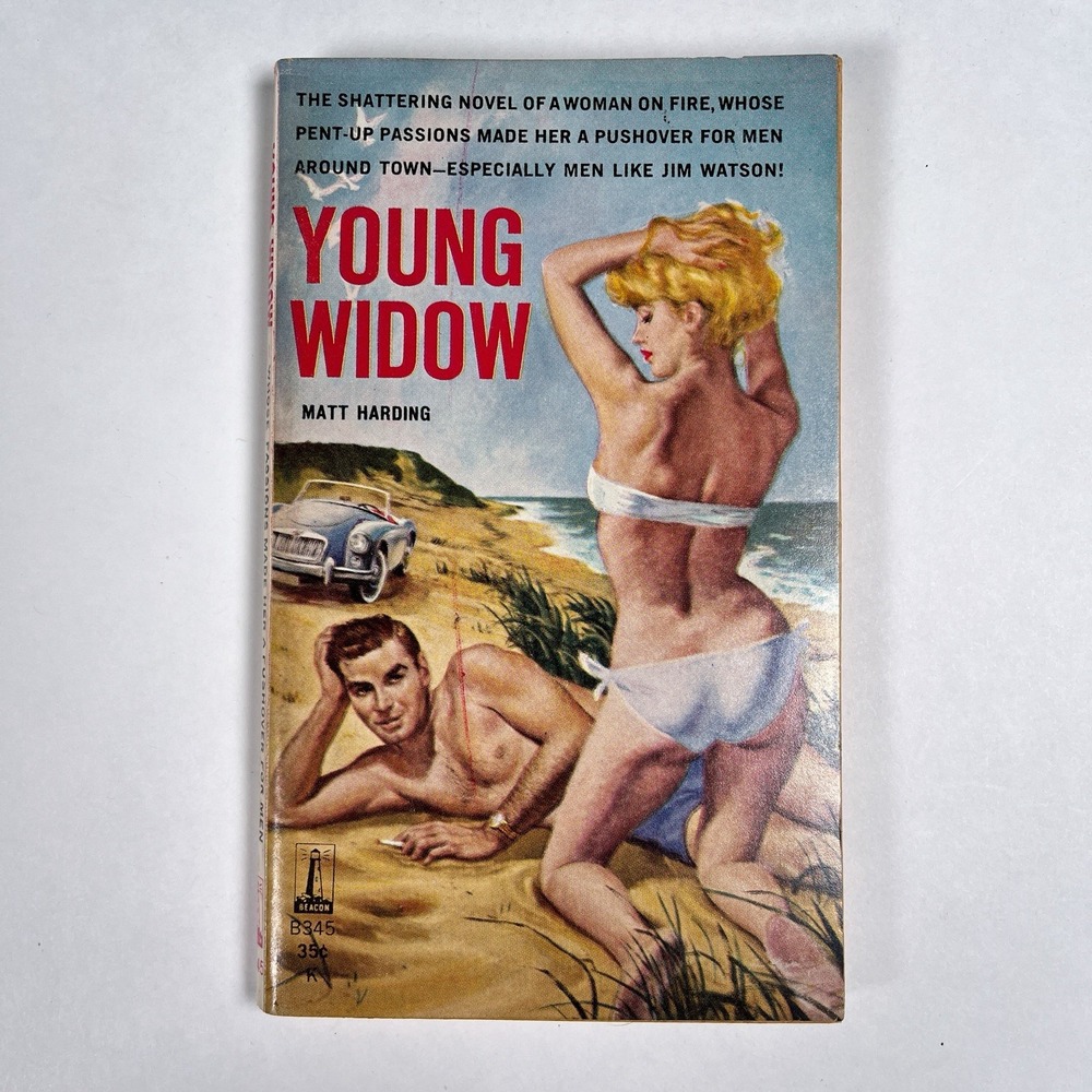 Young Widow Matt Harding ( Lee Floren ) Beacon B345 1960 Vintage Pulp Sleaze